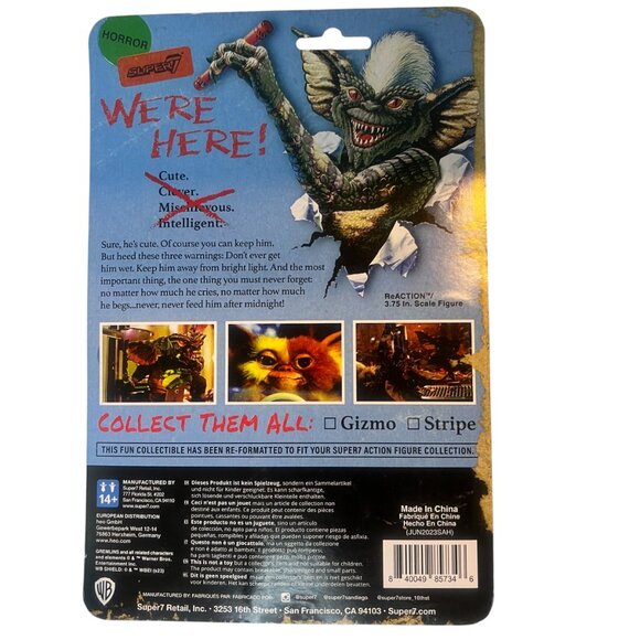 Gremlins Stripe Super7 ReAction Figure - On the card - Picture 3 of 5